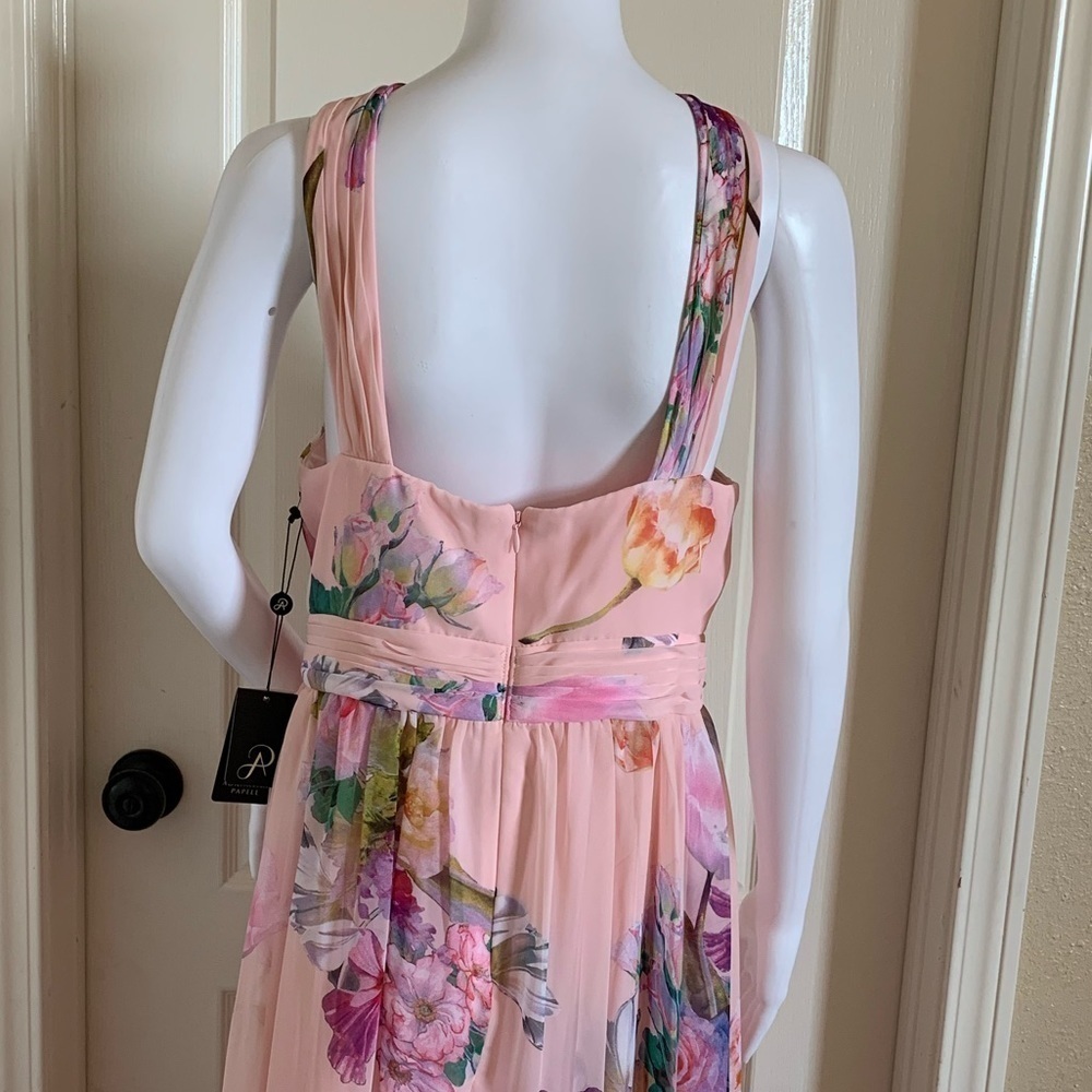 Adrianna Papell Floral Printed Chiffon Gown - Picture 13 of 16